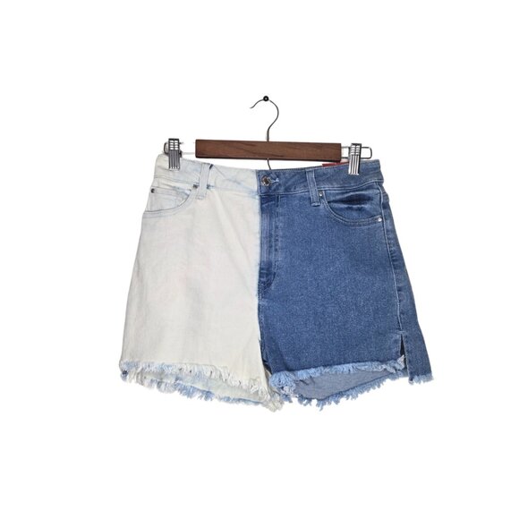 Guess High Rise Two Tone Shorts - Picture 1 of 5